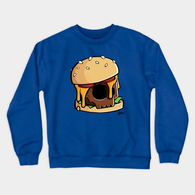 Lluksy Burger Crewneck Sweatshirt by LLUKSY